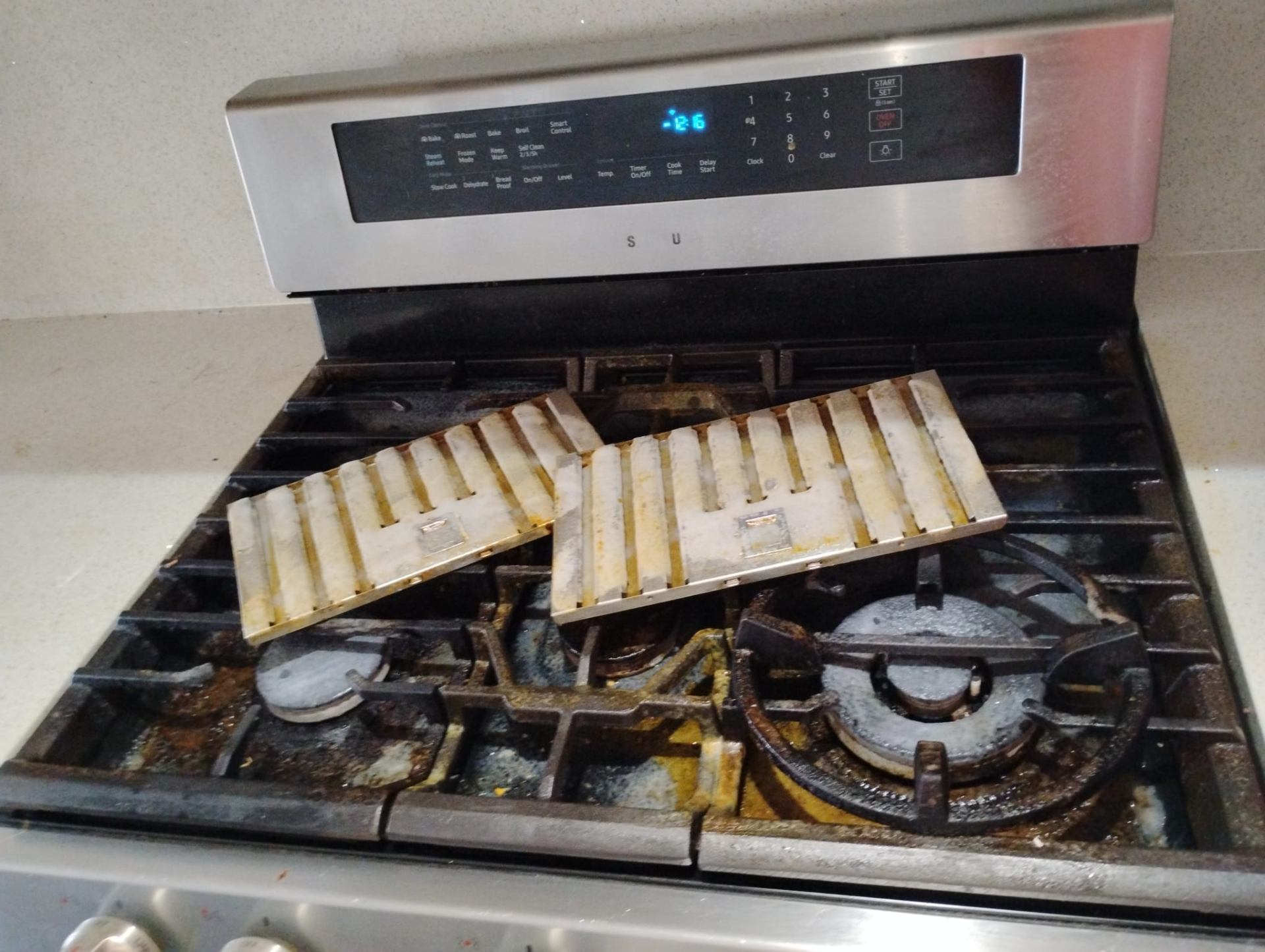 Stove Grates — Degreased